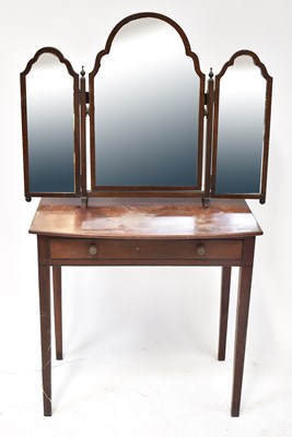 Lot 71 - A 19th century mahogany bow-front side table...