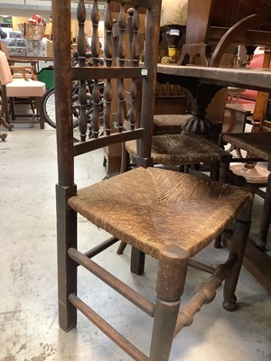 Lot 74 - A 19th century oak plank top refectory table...