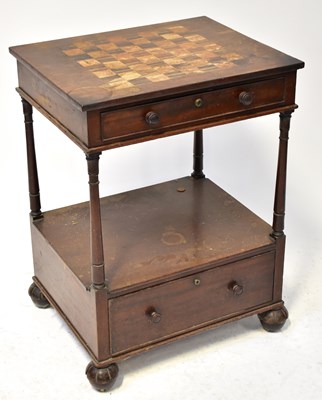 Lot 65 - A 19th century mahogany side table with inlaid...