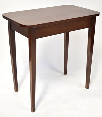 Lot 50 - An Edwardian mahogany side table with rounded...
