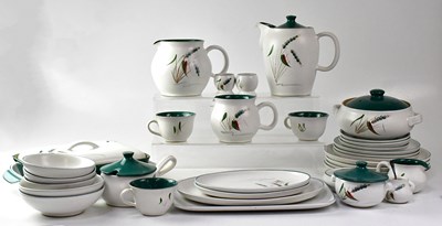 Lot 331 - DENBY; a 'Green Wheat' pattern part dinner and...