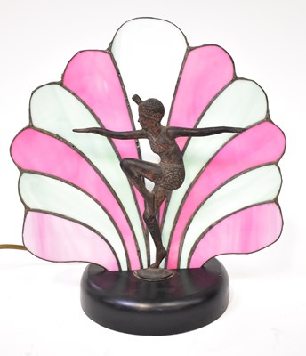 Lot 129 - An Art Deco style table lamp in the form of a...