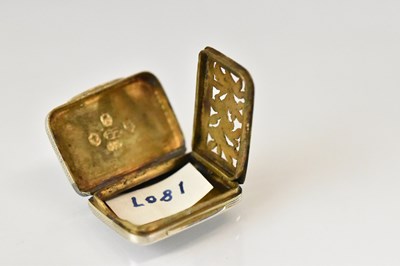 Lot 1417 - SAMUEL PEMBERTON; a small George III...