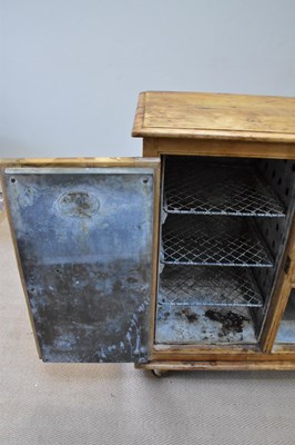 Lot 21 - A Victorian lead lined larder cupboard with...