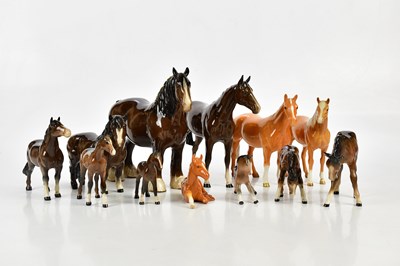 Lot 1541 - BESWICK; a collection of twelve horse figures,...