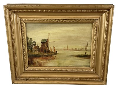 Lot 231 - UNATTRIBUTED; a small oil on board, rural...