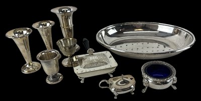 Lot 1246 - A small quantity of plated items including two...