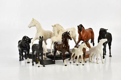 Lot 1542 - BESWICK; a collection of ten horse figures.