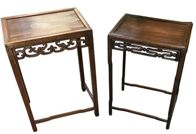 Lot 1013 - A Chinese rosewood side table, 33 x 46cm, and...