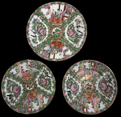 Lot 1154 - A modern Chinese Canton Famille Rose plate,...