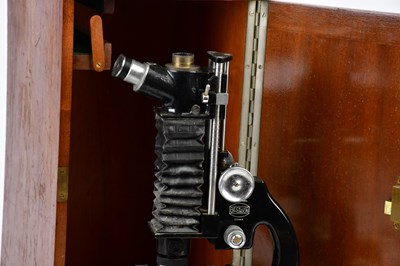 Lot 714 - BECK, LONDON; a model 4196 cased microscope,...