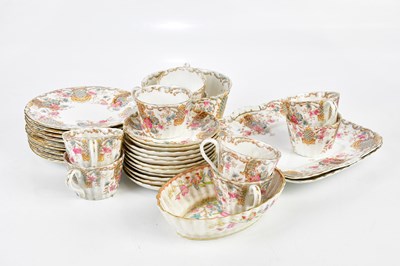 Lot 1501 - An Edwardian part tea service with transfer...