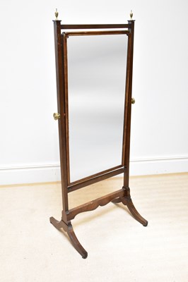 Lot 204 - A 1920s mahogany cheval mirror, height 163cm,...