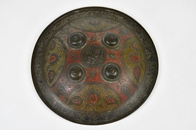 Lot 2575 - A 20th century Indian dhal shield, diameter 27cm.