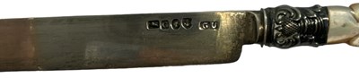 Lot 1338 - A Victorian hallmarked silver and mother of...