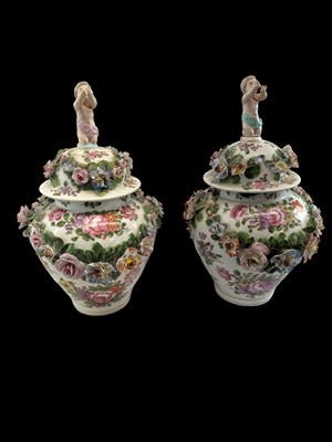 Lot 552 - A pair of 19th century Continental floral...