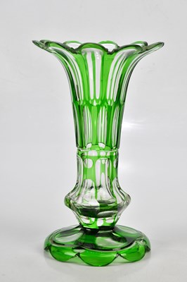 Lot 1577 - A 19th century Bohemian green flashed glass...