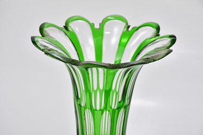 Lot 1577 - A 19th century Bohemian green flashed glass...