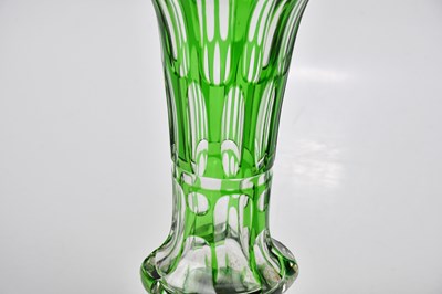 Lot 1577 - A 19th century Bohemian green flashed glass...