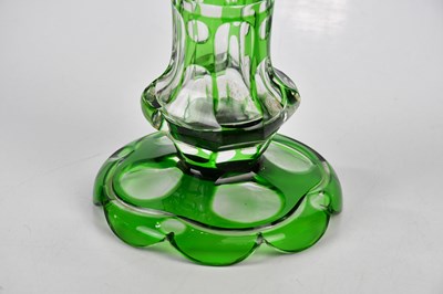 Lot 1577 - A 19th century Bohemian green flashed glass...