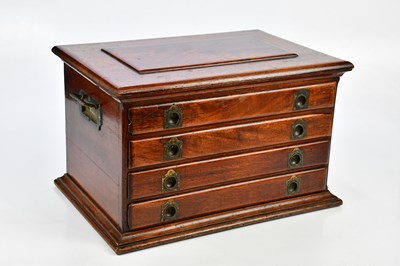 Lot 481 - A Victorian mahogany coin/specimen chest with...