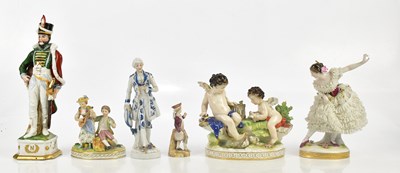 Lot 1560 - An early 20th century Continental figure group...