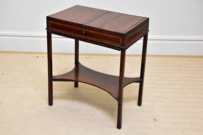 Lot 172 - A Georgian inlaid mahogany gentleman's...