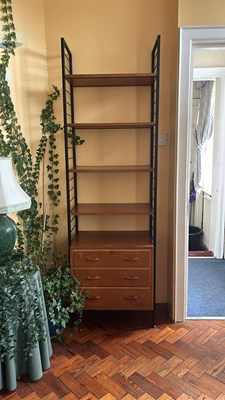 Lot 211 - STAPLES; a mid century Ladderax system...