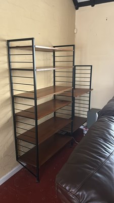 Lot 210 - STAPLES; a mid century Ladderax system...