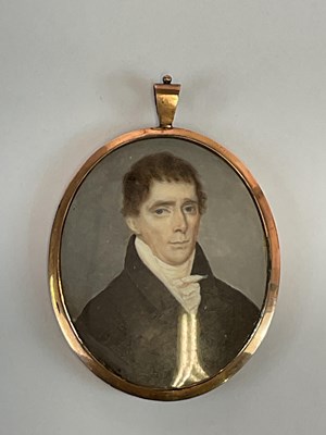 Lot 1497 - An early 19th century English oval portrait...