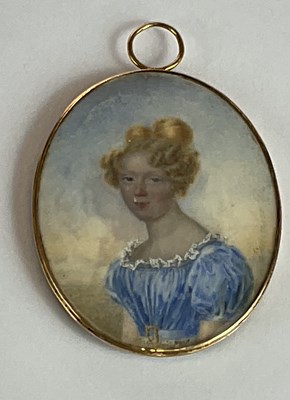 Lot 1501 - A late 19th century oval portrait miniature,...