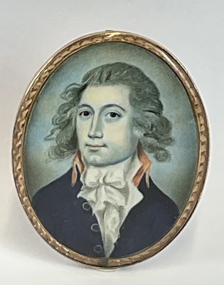 Lot 1503 - ATTRIBUTED TO RICHARD CROSSE; oval portrait...