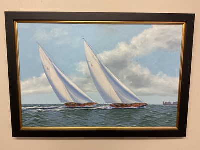 Lot 1511 - GEORGE DRURY; oil on board, 'Endeavour and...