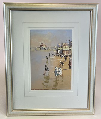 Lot 226 - BERNARD MCDONALD (born 1944); gouache, beach...