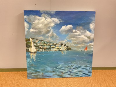 Lot 1521 - JILL HUDSON; oil on canvas, 'To Polruan',...