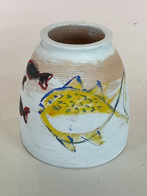 Lot 469 - SIMEON STAFFORD; a vase handpainted by the...