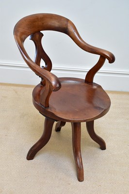 Lot 156 - An early 20th century mahogany captain's chair.