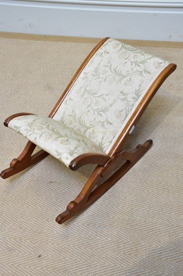Lot 126 - A late Victorian gout stool with floral...