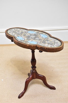 Lot 113 - A Victorian quatroform needlework stand, on a...