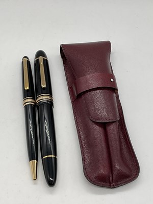 Lot 100 - MONTBLANC; a leather cased 149 fountain pen...