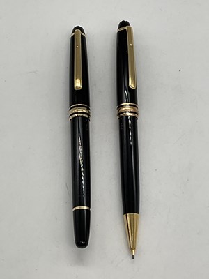 Lot 101 - MONTBLANC; a ballpoint pen and a matching...