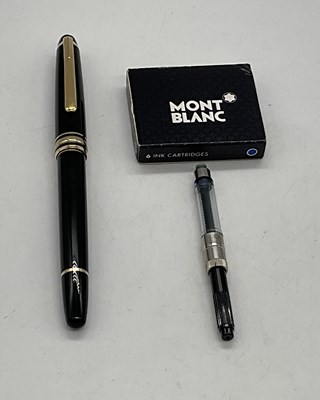 Lot 102 - MONTBLANC; a 142 fountain pen with 18ct gold...