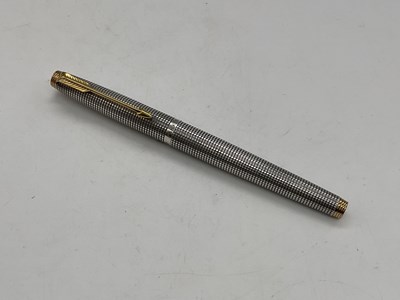 Lot 103 - PARKER; a sterling silver 'Cisele' ballpoint pen.