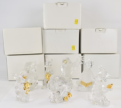 Lot 375 - LENOX FOR DISNEY; six boxed lead crystal...