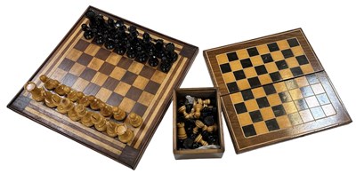 Lot 300 - A cased Staunton chess set, another cased...