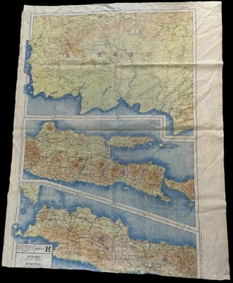 Lot 377 - A WWI silk escape map of Sumatra.