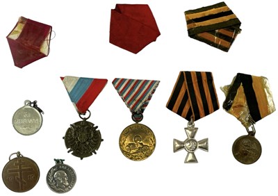 Lot 370 - A group of seven Russian medals.