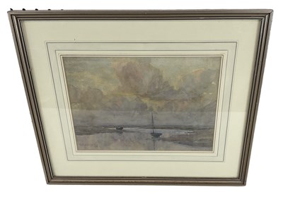 Lot 234 - LAWRENCE G LINNELL; watercolour, estuary scene,...