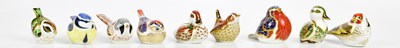 Lot 1366 - ROYAL CROWN DERBY; nine animal form...