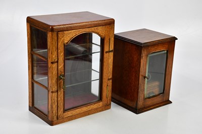 Lot 510 - An early 20th century oak smoker's cabinet...